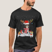 Reindeer Santa Hat Cavalier King Charles Spaniel C T-shirt (Voorkant)