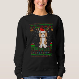 Reindeer Santa Hat Matching Ugly Foxhound Christma Trui