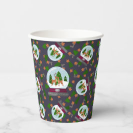 Reindeer Snow Globes Papieren Bekers