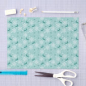Reindeer Snowflake Blauwgroen kerstpatroon Tissuepapier (Craft)