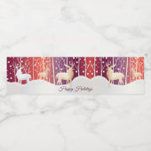 Reindeer Snowy Étiquette de bouteille d'eau de vac (Étiquettes simples)