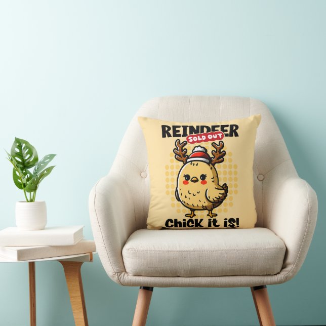 Reindeer Sold Out, Chick It Is – Funny Design Kussen (Stoel)