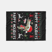 Reindeer Speculum Obgyn Nurse Ugly Christmas Obste Fleece Deken (Voorkant (Horizontaal))