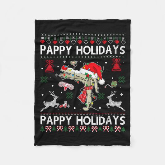 Reindeer Speculum Obgyn Nurse Ugly Christmas Obste Fleece Deken (Voorkant)