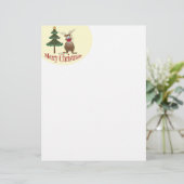 Reindeer Tangled-papier met kerstbriefpapier voor  (Staand voorkant)
