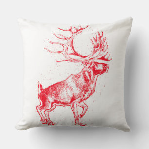 Reindeer Toile de Jouy Coussin