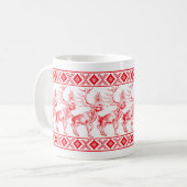 Reindeer Toile de Jouy Mug (Devant gauche)