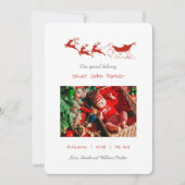 Reindeer & traîneau Faire-part de naissance de Noë (Devant)