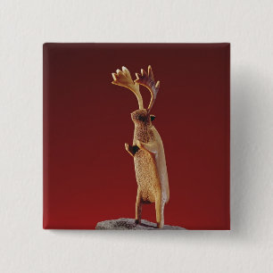 Reindeer van Cape Dorset Vierkante Button 5,1 Cm