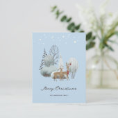 Reindeer Winter Scene Funny Joyeux Noël Carte (Debout devant)