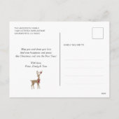 Reindeer Winter Scene Funny Joyeux Noël Carte (Dos)