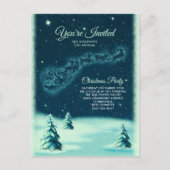 Reindeers Pulling Santa Claus kerstfeest Briefkaart (Voorkant)