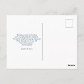 Reindeers Pulling Santa Claus Kerstmis bedankt Briefkaart (Achterkant)