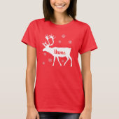 Reindeffect Jouw naam Aangepast kerstshirt T-shirt (Voorkant)