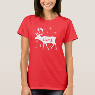 Reindeffect Jouw naam Aangepast kerstshirt T-shirt