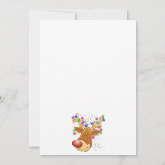 Reindeffer in licht, aangepaste kerstkaart bedankkaart (Achterkant)