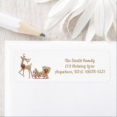 Reindeffer met het label Sleigh Return-adres (Insitu)