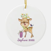 Reindekerslichten Keramisch Ornament (Voorkant)