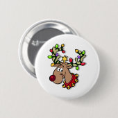 Reindekerslichten Ronde Button 5,7 Cm (Voorkant /achterkant)
