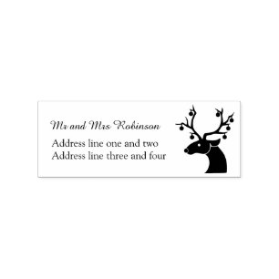 Reindekerst - Aangepast retouradres voor kerstmis Rubberstempel