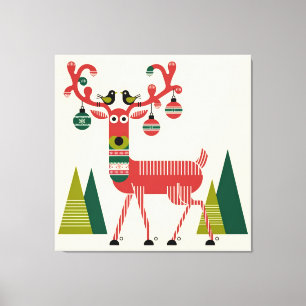 Reindekerst Canvas Afdruk