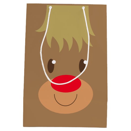 Reindekerst kerstfeestdag Middelgrote cadeau Medium Cadeauzakje (Achterkant)