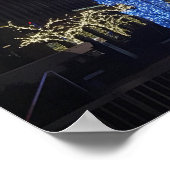 Reindekerst met kerstverlichting New York City Man Poster (Hoek)