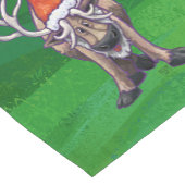 Reindekerst op groen korte tafelloper (Hoek)