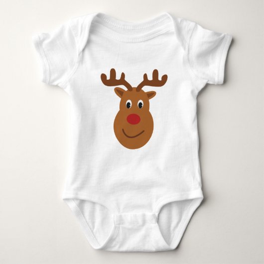 Reindekerst-T-shirt Romper (Voorkant)