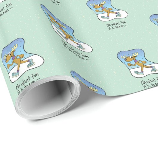 Reindekerst tijdens de oefening cadeaupapier (Rol Hoek)