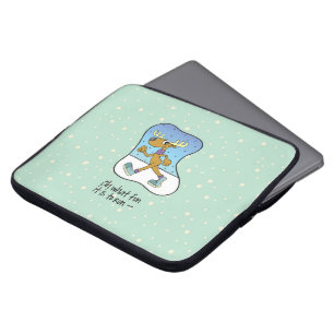 Reindekerst tijdens de oefening laptop sleeve