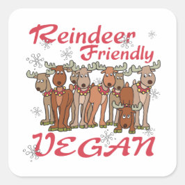 Reindekerst Vierkante Sticker