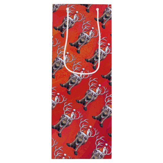 Reindekerst Wijn Cadeautas (Voorkant)