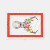 Reindekerstavleece Blanket Fleece Deken (Voorkant (Horizontaal))