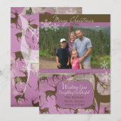 Reinder Brown sur carte de vacances photo Lavender (Devant / Derrière)