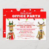 Reinder de fête de vacances avec Invitation de boi (Devant / Derrière)
