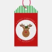 Reinder de Noël avec étiquettes cadeaux Holly (Dos)
