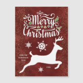Reinder de Noël sur la carte magnétique bourguigno (Devant)