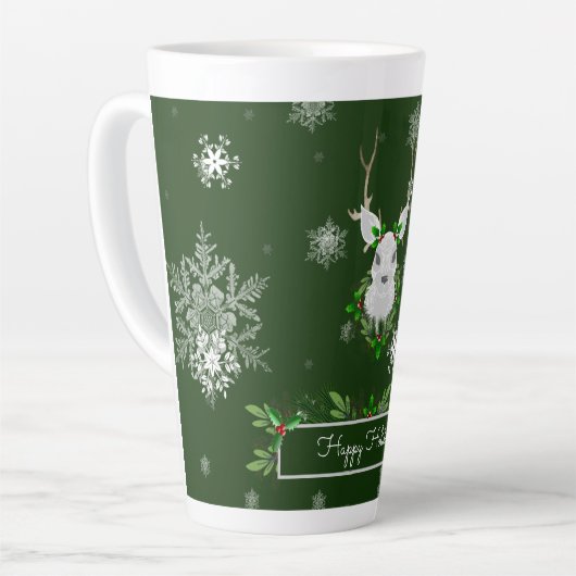 Reinder vert Latte Mug (Angle gauche)