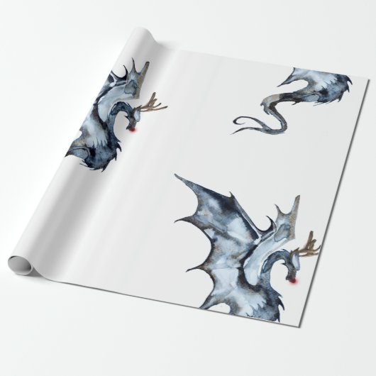 Reindragon Wrapping Paper Cadeaupapier (Uitgerold)