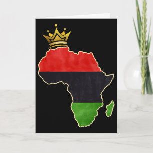 Reine afro-américaine Pan afro carte drapeau noir 