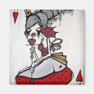 "Reine aimant carré de coeurs"