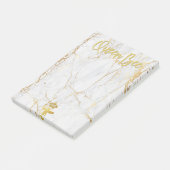 REINE BEE Post-It Notes - Gold Marble Bee Crown (Incliné)