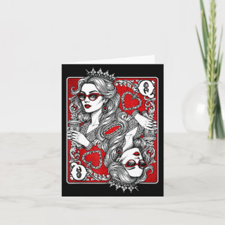 Reine de cœur carte à jouer amateur de café jeux d