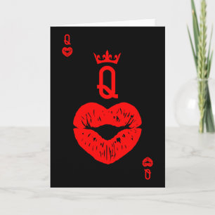 Reine de cœur carte lèvres de la Saint-Valentin. B