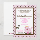 Reine de la Jungle Baby shower Invitation 5 x 7 (Devant / Derrière)