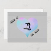 Reine de la poutre Carte postale de gymnastique (Devant / Derrière)