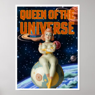REINE DE L'UNIVERS IMPRESSION DE SCIENCE-FICTION