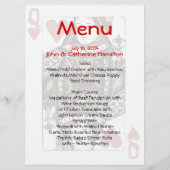 Reine de menu fait sur commande de mariage de (Devant)