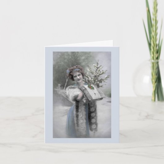 Reine de neige - carte (personnaliser) (Devant)